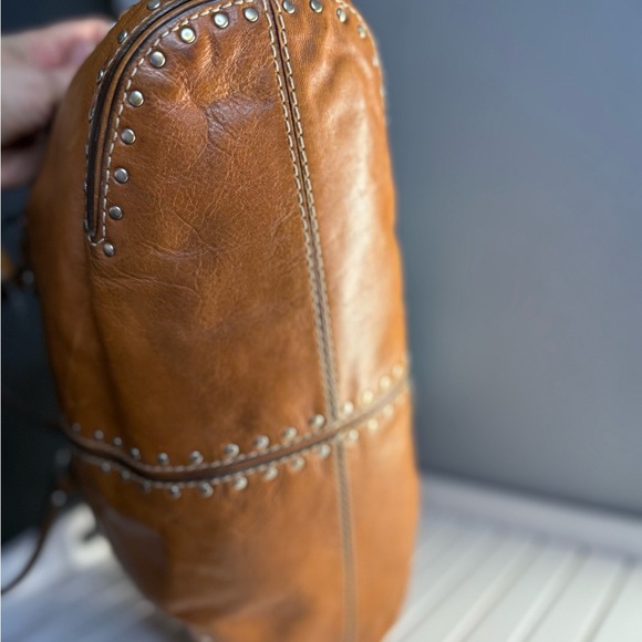 MICHAEL KORS Vintage Fulton Tote Cognac Leather Handbag Vintage EUC - Picture 4 of 9